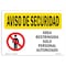 Signmission OSHA Security Sign, 3.5" Height, 5" Width, Restricted Area Authorized Spanish, Landscape OS-SN-D-35-L-11638 - alternate 1